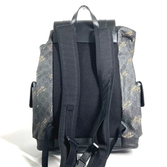 GUCCI 495563 GG Supreme Sherry line Backpack Backpack GG Supreme Canvas Black main image 9